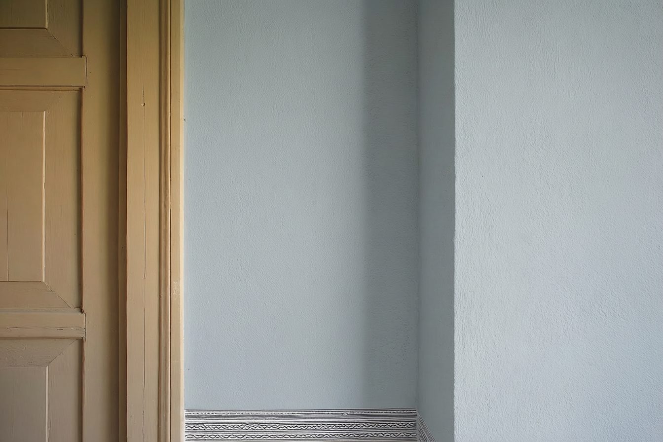 Väggfärg Nr 75. Gråblå